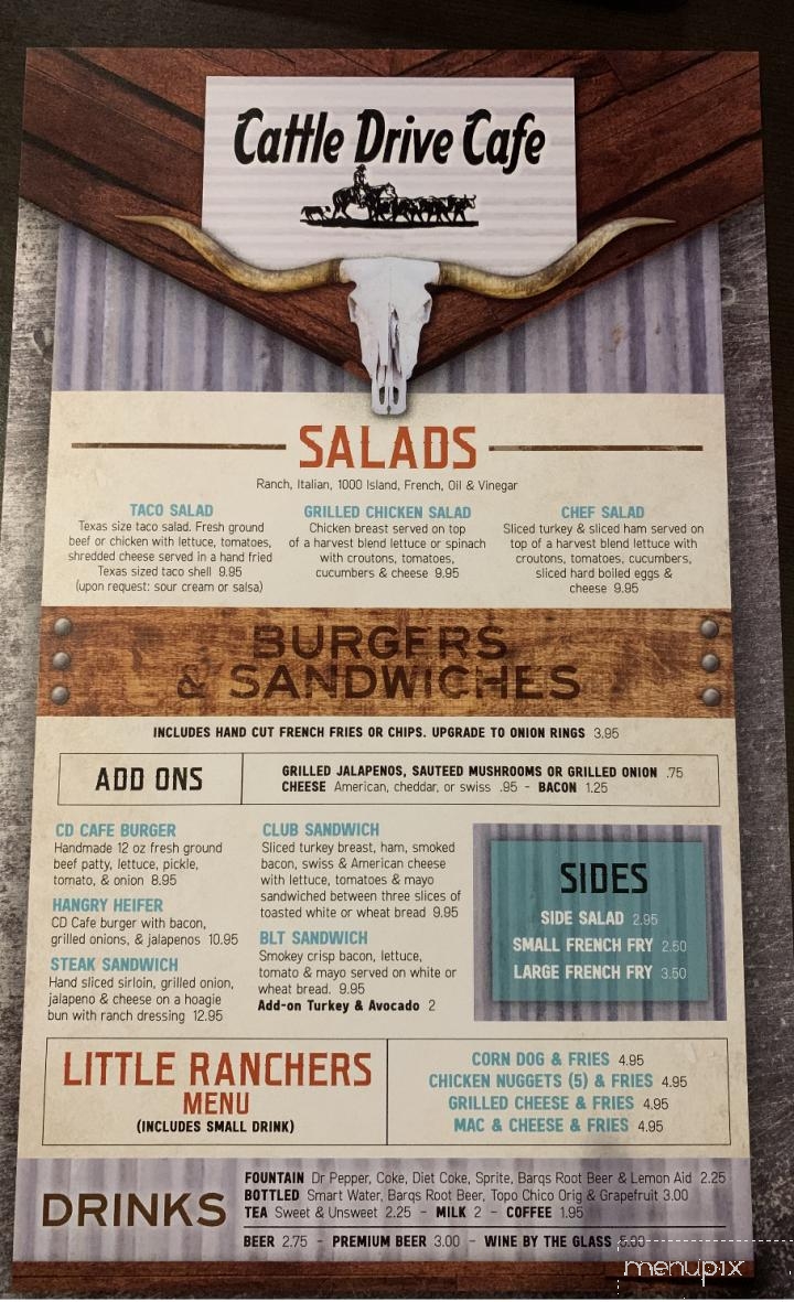 Cattle Drive Cafe Coleman - Coleman, TX menu_pic