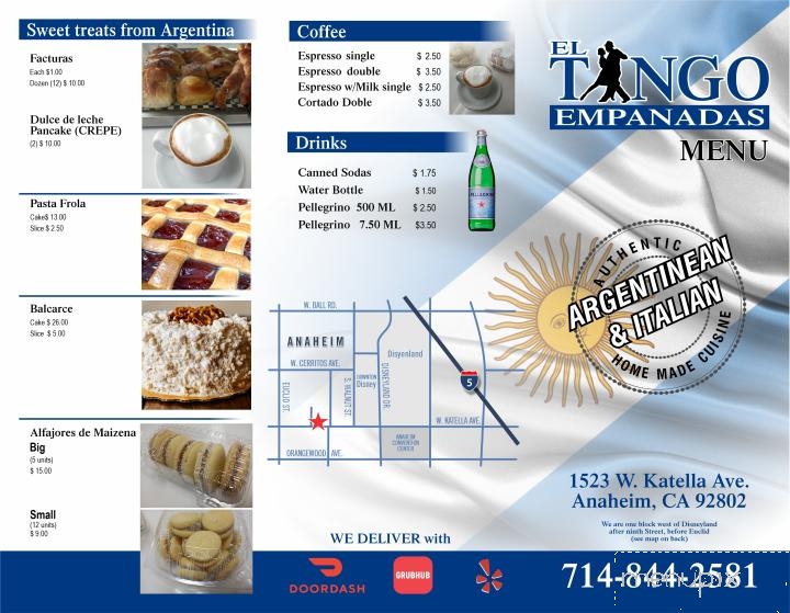 La Farola Empanadas - Anaheim, CA menu_pic