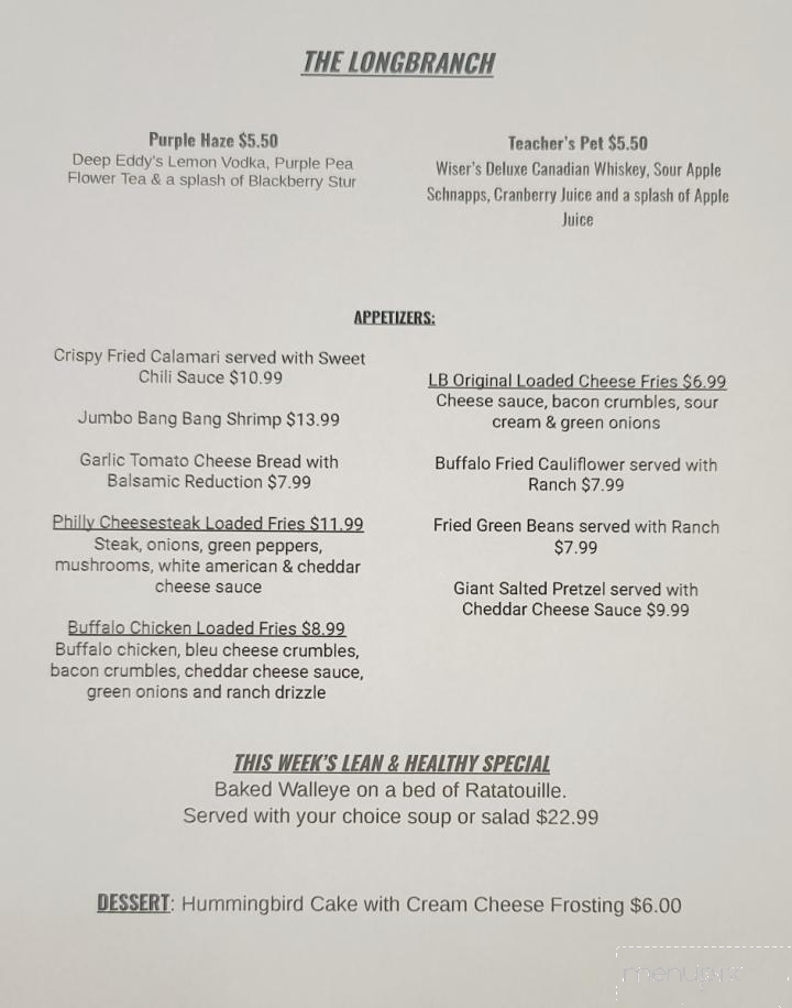 Long Branch Restaurant - Clifton, IL menu_pic