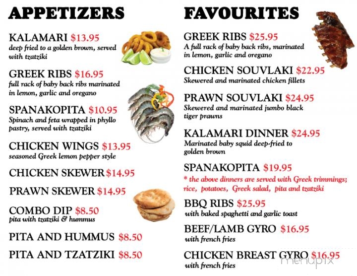 Farros - Kamloops, BC menu_pic