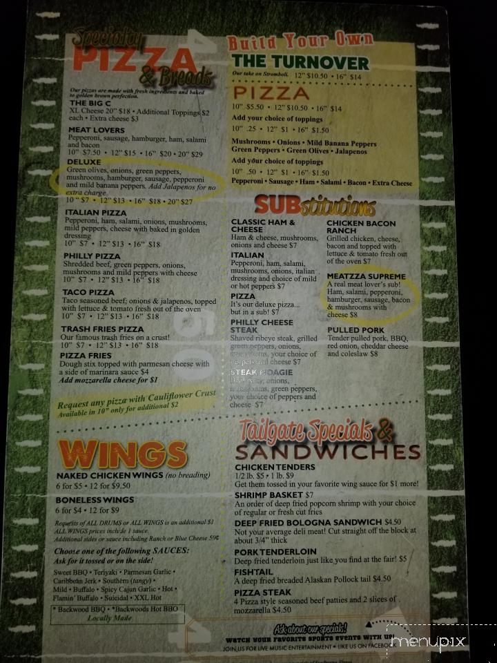 Snack Bar - Crooksville, OH menu_pic