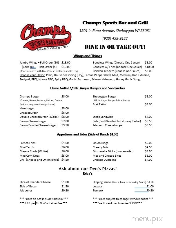 Champs Sports Bar & Grill - Sheboygan, WI