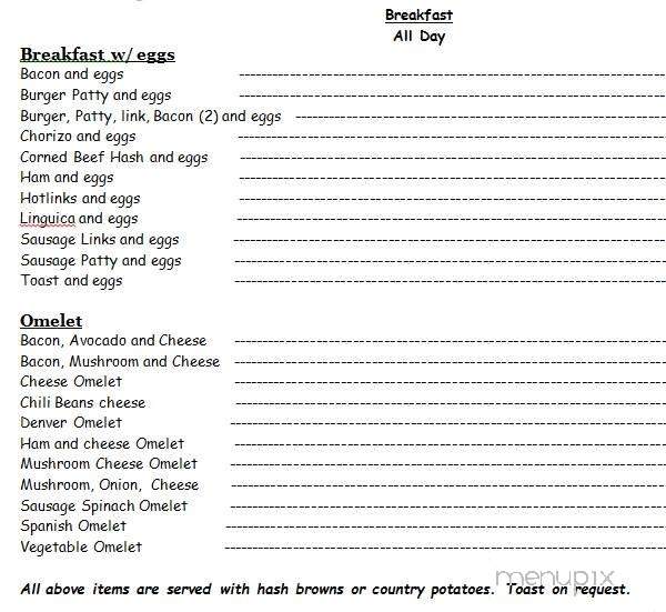 Alma's Cafe - Walnut Grove, CA menu_pic