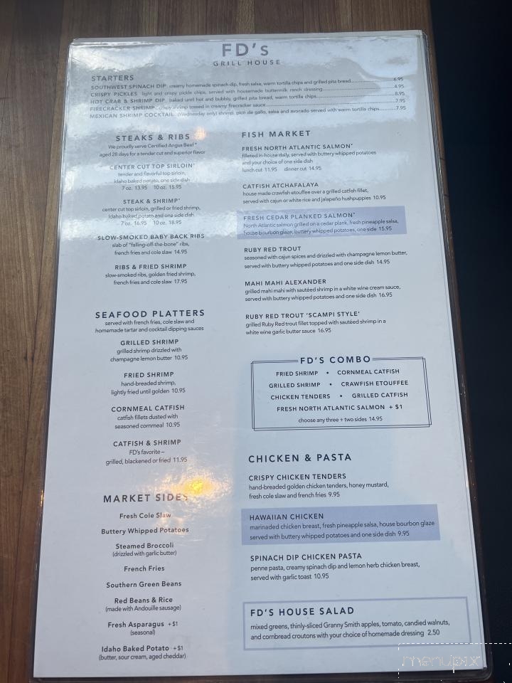 FD's GrillHOUSE - Pflugerville, TX menu_pic