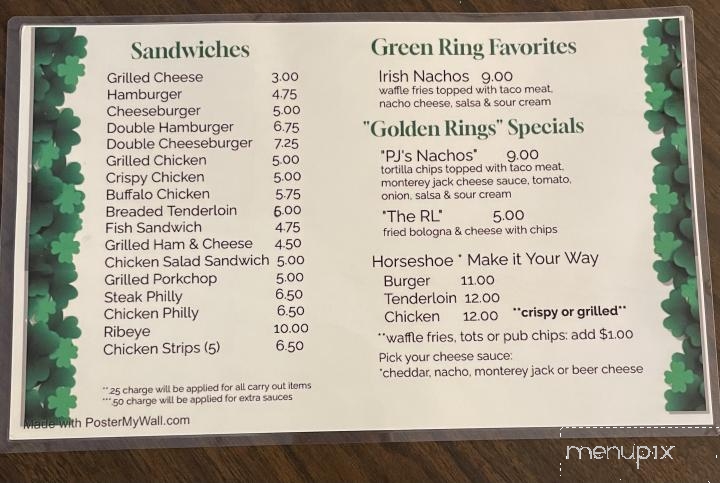 Irish Circle - Wapella, IL menu_pic