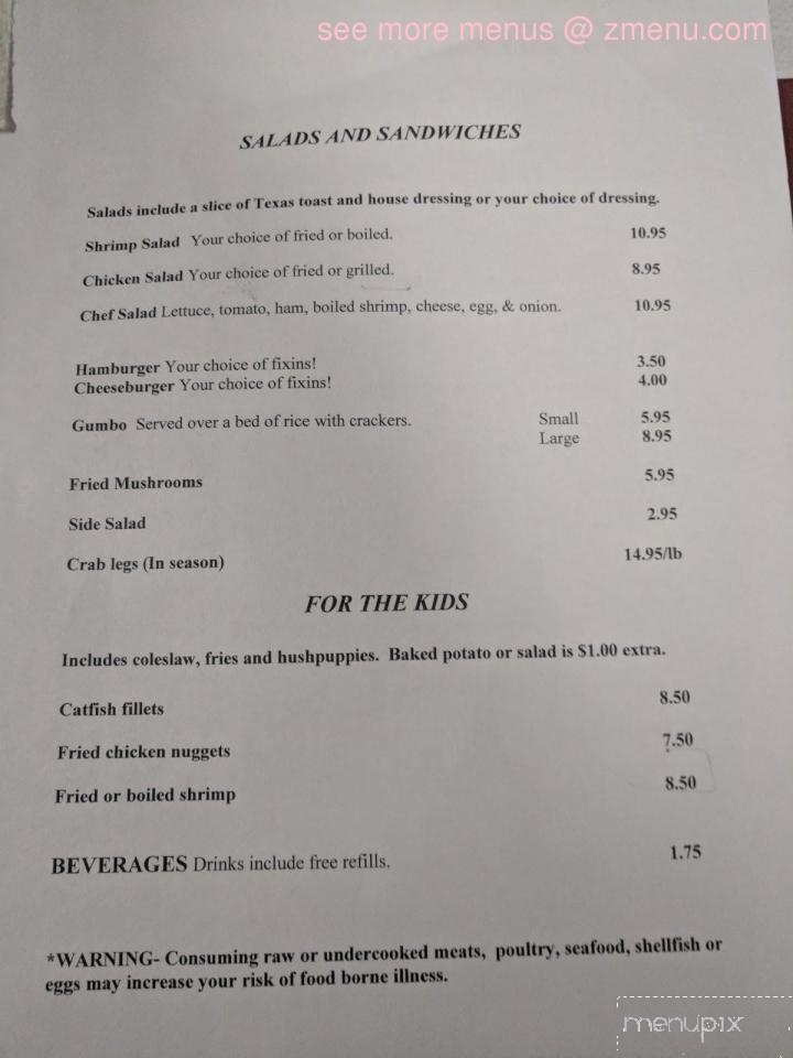Chunky Shoals Fish Camp - Chunky, MS menu_pic