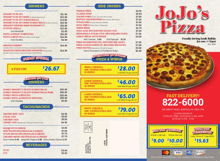 Jo Jo's Pizza & Subs - Buffalo, NY