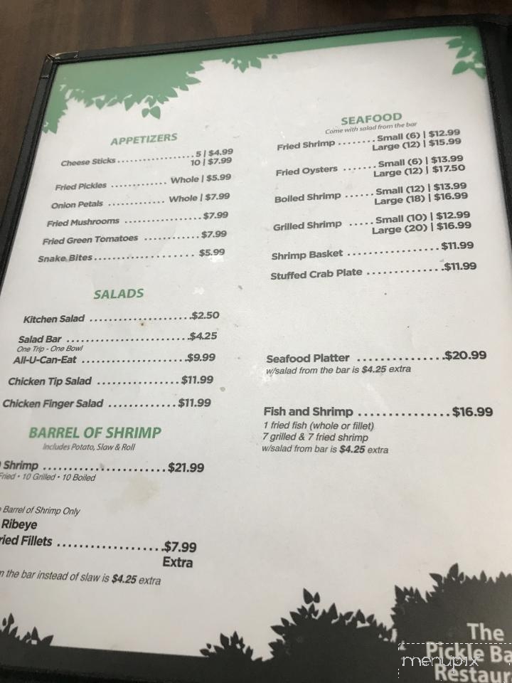 Pickle Barrel - Amory, MS menu_pic