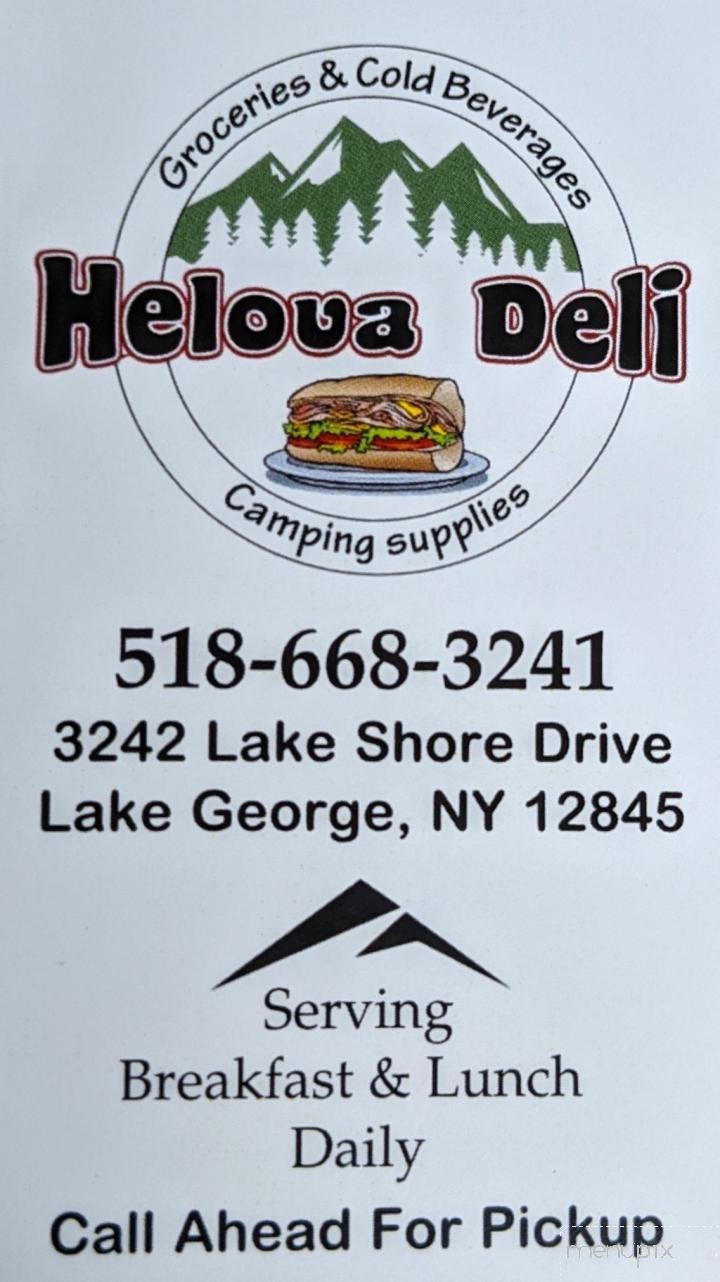 Helova Deli - Lake George, NY menu_pic