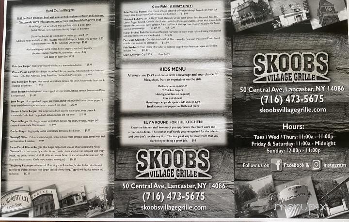 Skoobs Village Grille - Lancaster, NY menu_pic