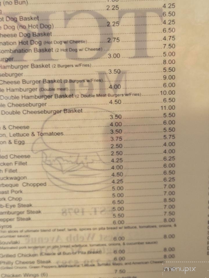 Tgk Drive-In - Burlington, NC menu_pic