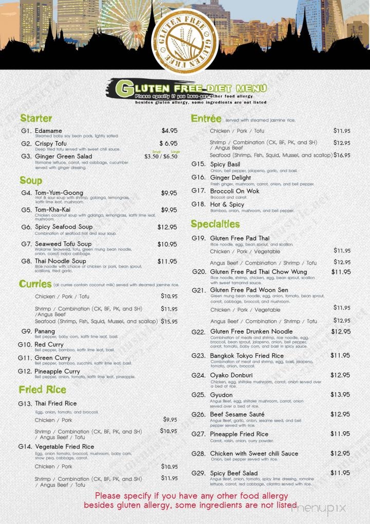 Bangkok Restaurant & Lounge - Amarillo, TX menu_pic