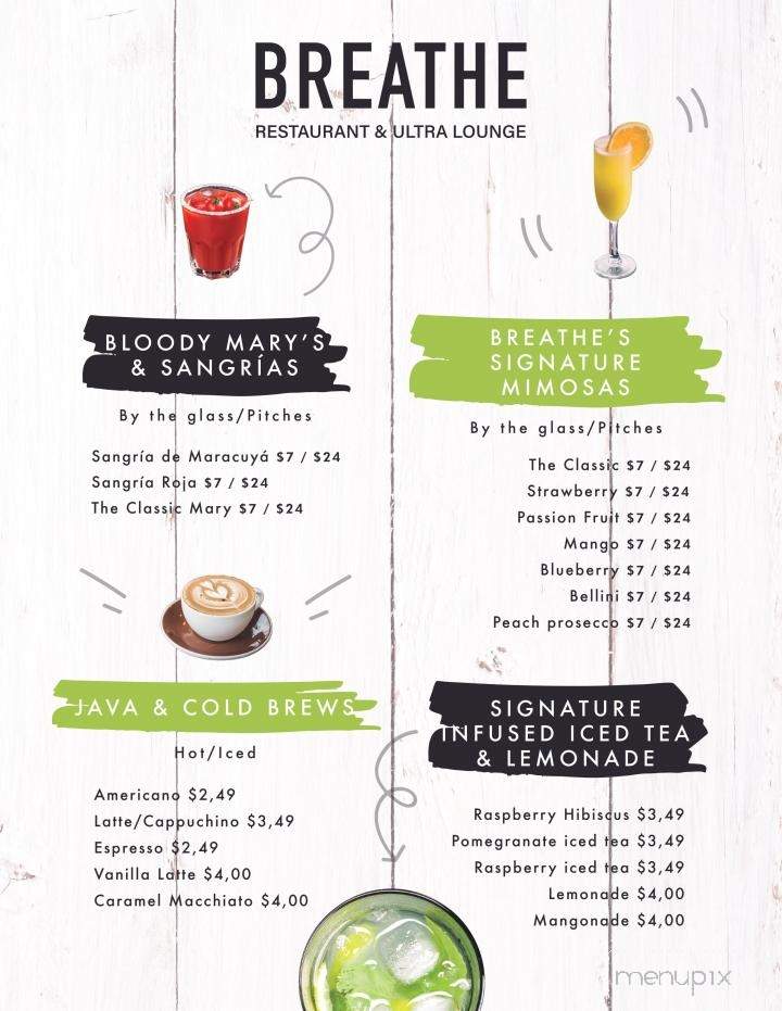 Breathe Restaurant and Ultra Hookah Lounge - Delray Beach, FL menu_pic