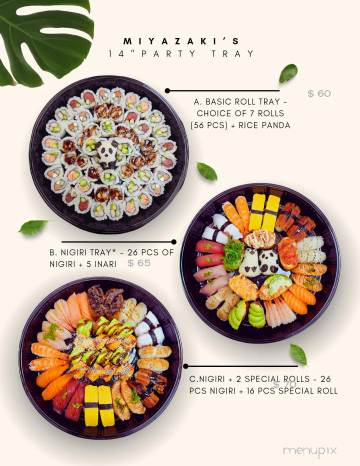 Miyazaki Sushi & Sashimi - Clinton Township, MI menu_pic