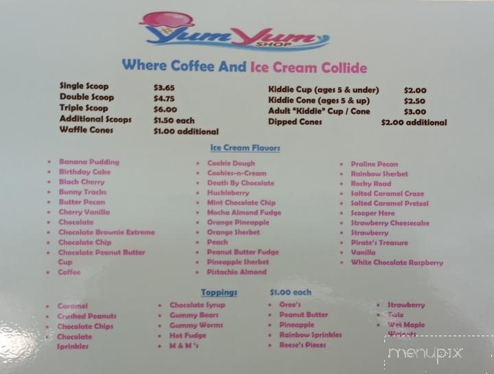 Yum Yum Shop - Murrells Inlet, SC menu_pic