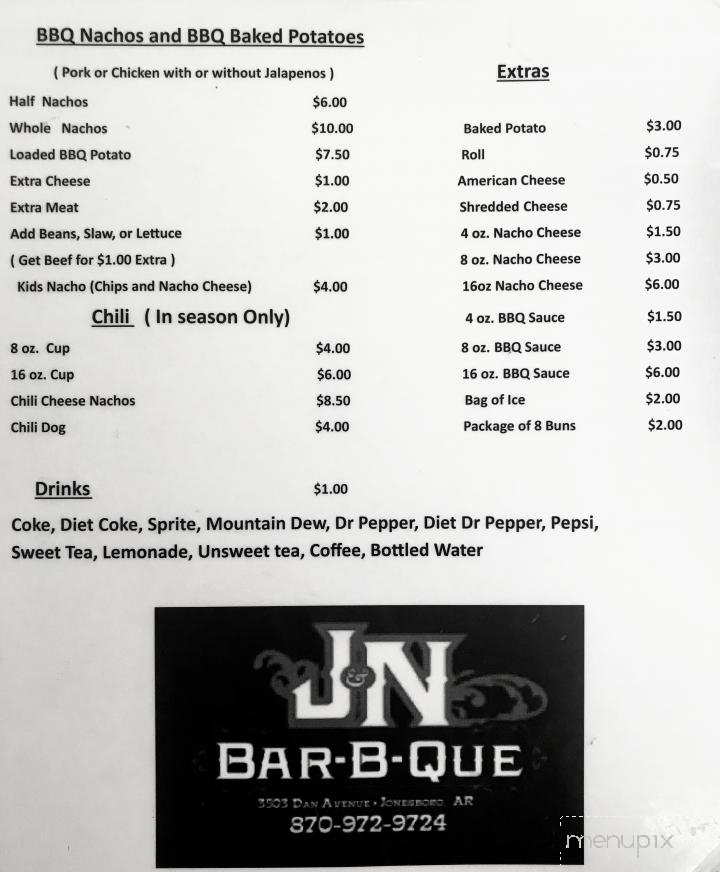 J & N Barbeque - Bono, AR menu_pic