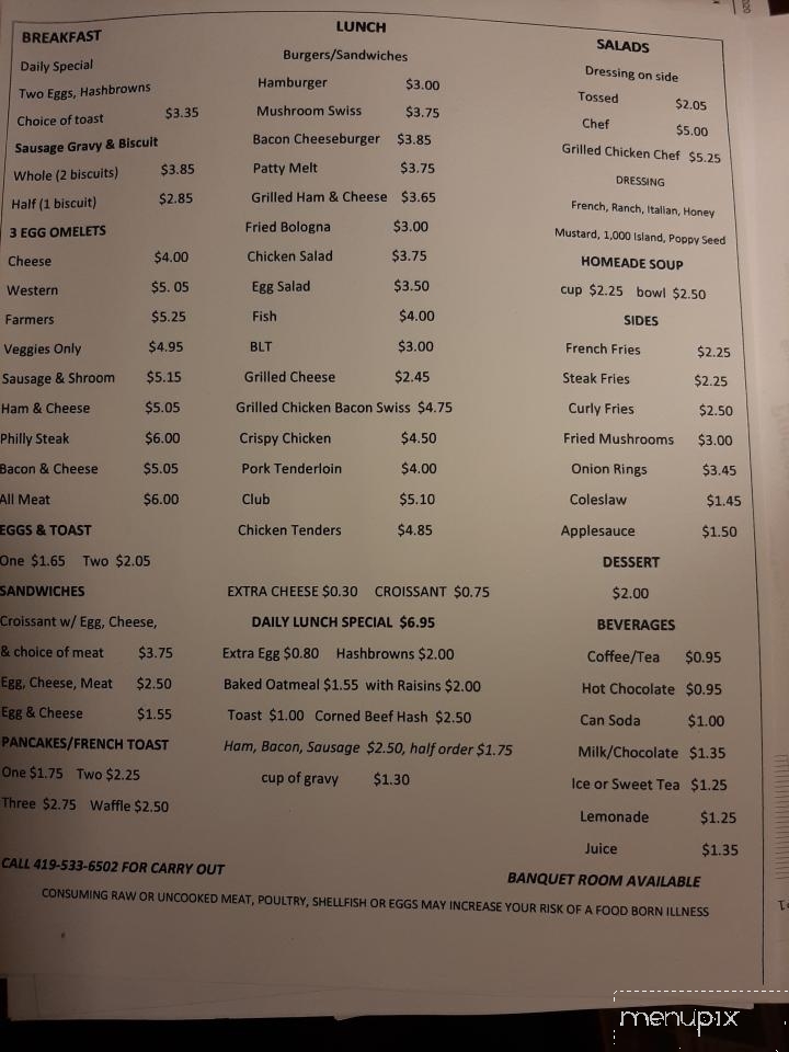 Liberty Cafe - Liberty Center, OH menu_pic