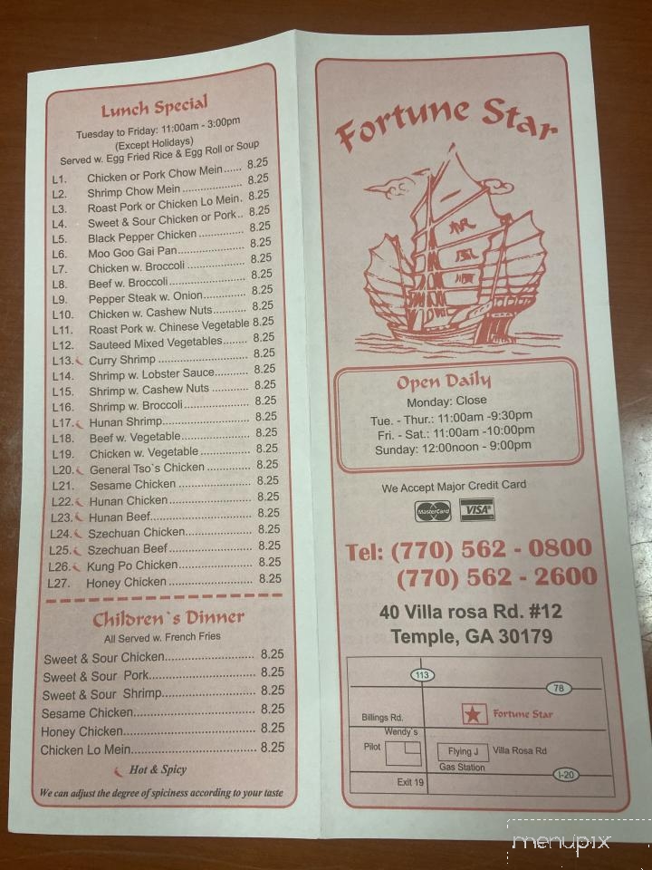 Fortune Star - Temple, GA menu_pic