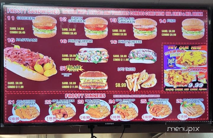 Sno-White Drive In - Tulare, CA menu_pic