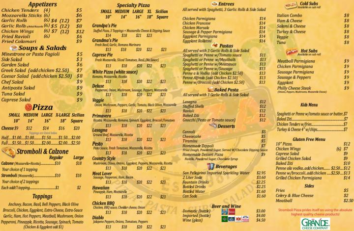 Stromboli Pizza - Plantation, FL menu_pic