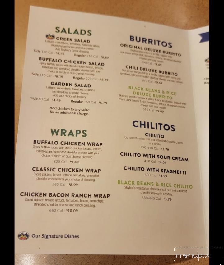 Skyline Chili - Powell, OH menu_pic