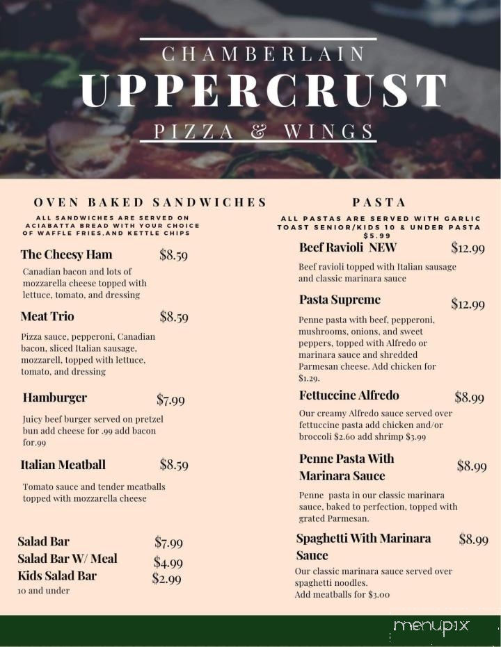 Upper Crust Pizza & Wings - Chamberlain, SD menu_pic