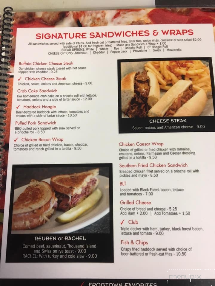 Frogtown Cafe - Pequea, PA menu_pic
