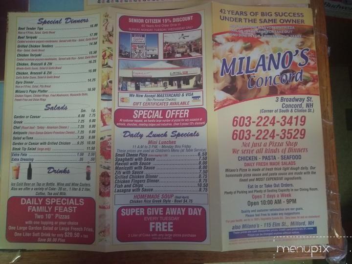 Milano's Pizza - Concord, NH