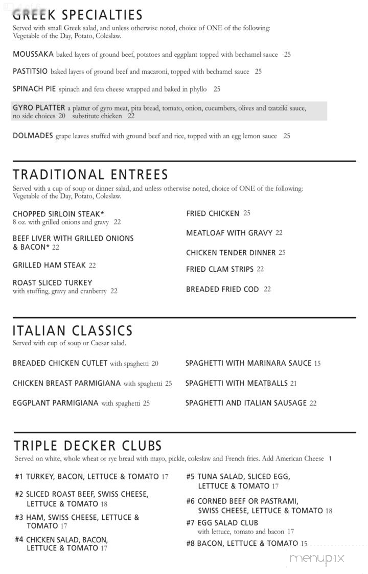 Olympia Flame Diner - Deerfield Beach, FL menu_pic