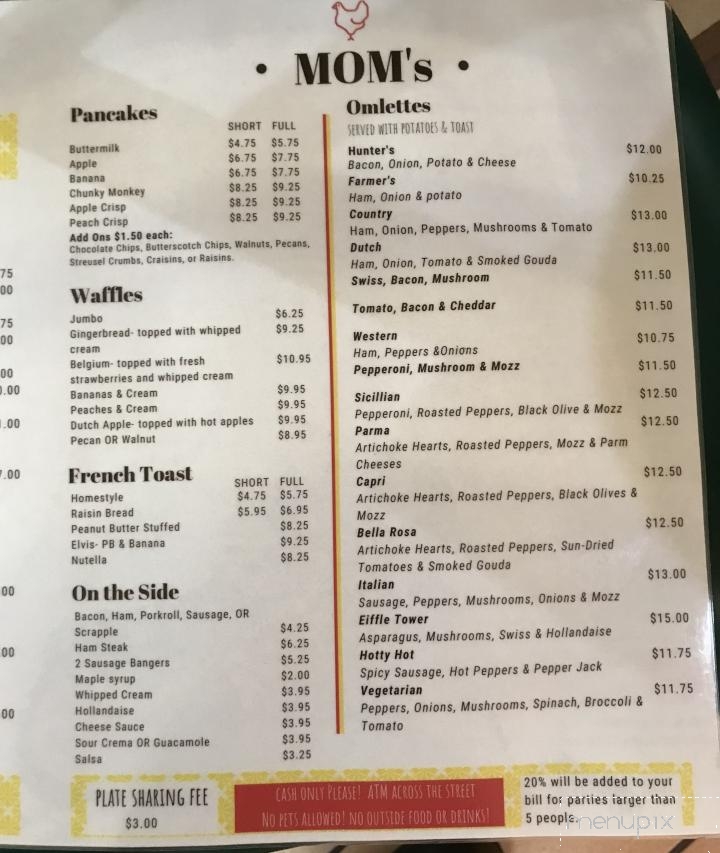 Mom's Restaurant - Ringoes, NJ menu_pic