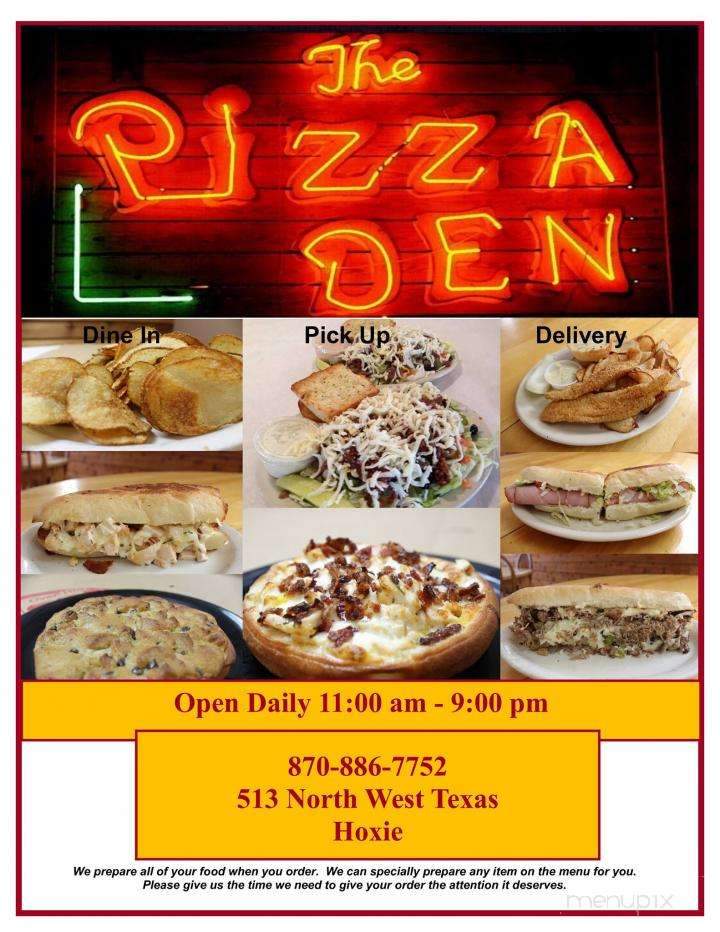 Pizza Den - Hoxie, AR menu_pic