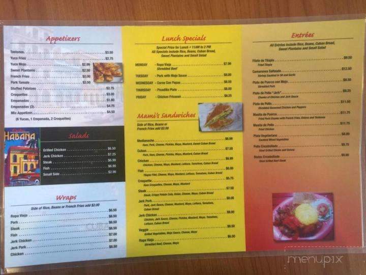 Mami's La Cubana Cuban Restaurant - Atlanta, GA menu_pic