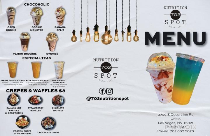 702 Nutrition Spot - Las Vegas, NV menu_pic
