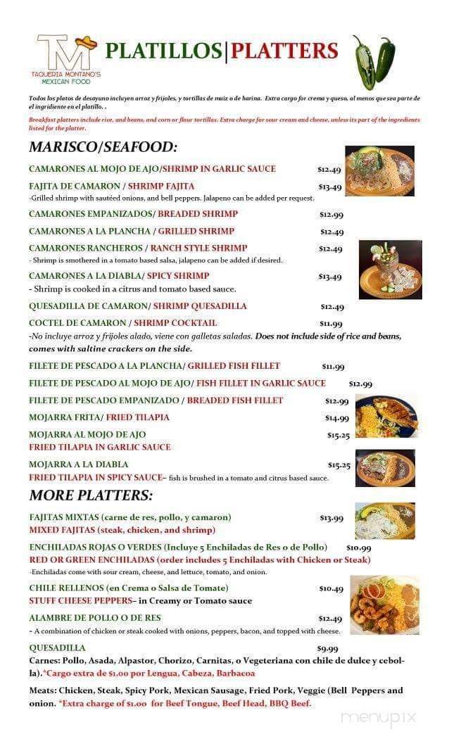 Taqueria Montano's Mexican Food - Port Saint Lucie, FL menu_pic