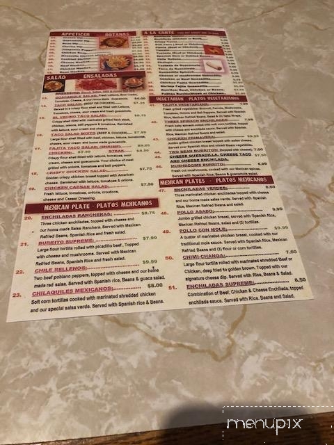 El Vecino - Birmingham, AL menu_pic