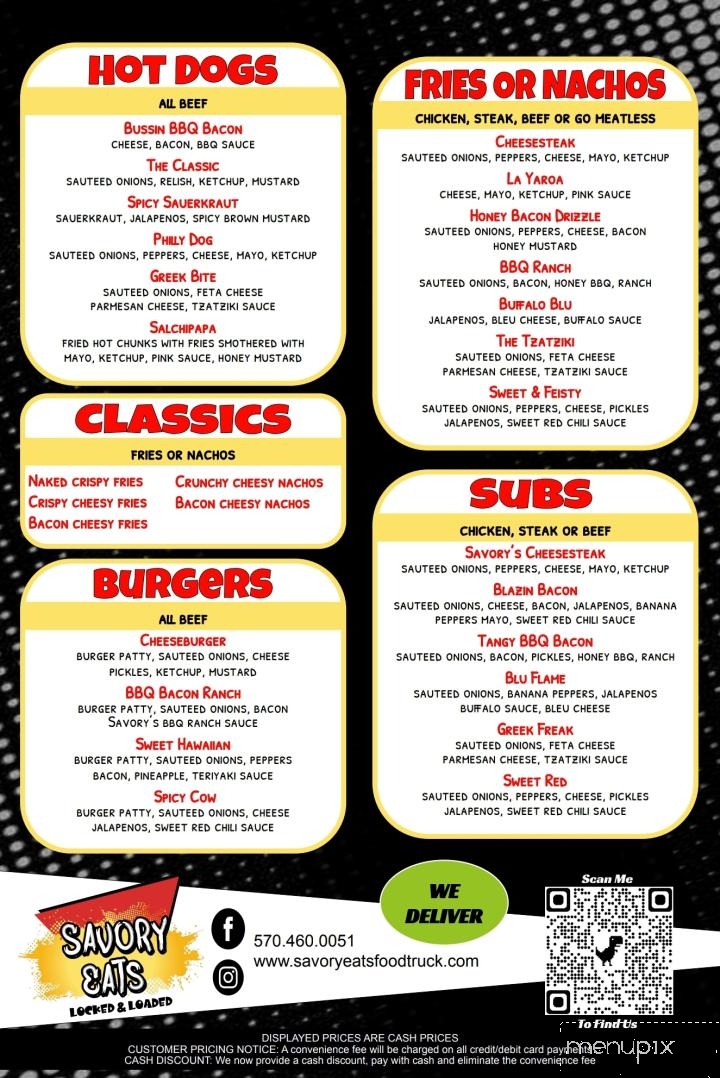 Savory Eats - East Stroudsburg, PA menu_pic