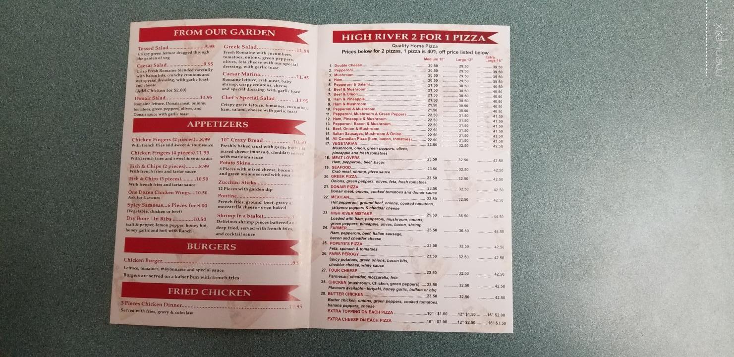High River 2 for 1 Pizza - High River, AB menu_pic