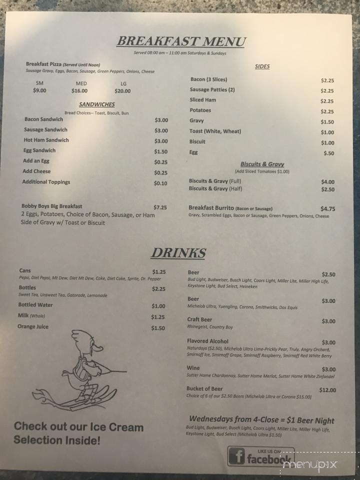 Ripley Boat Club - Ripley, OH menu_pic