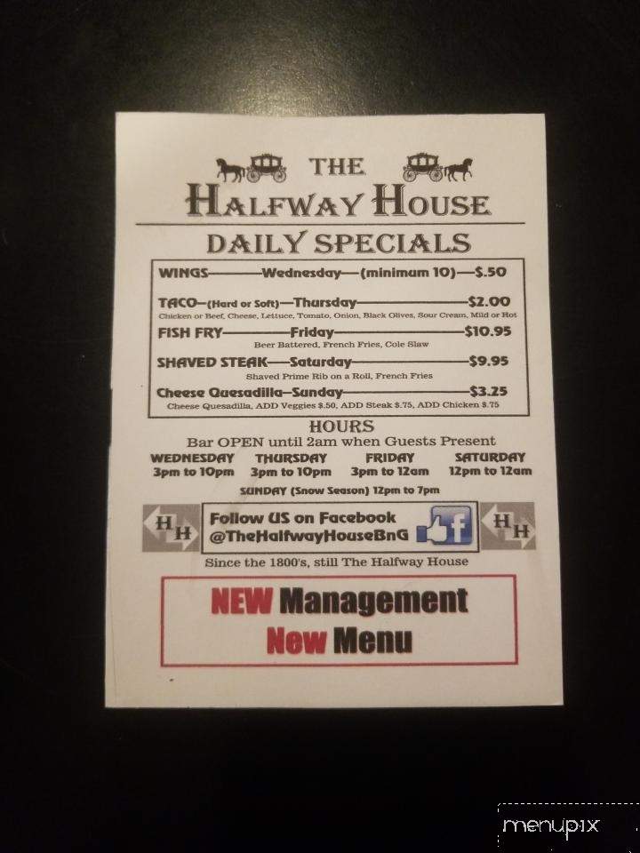 The Halfway House - Westernville, NY menu_pic