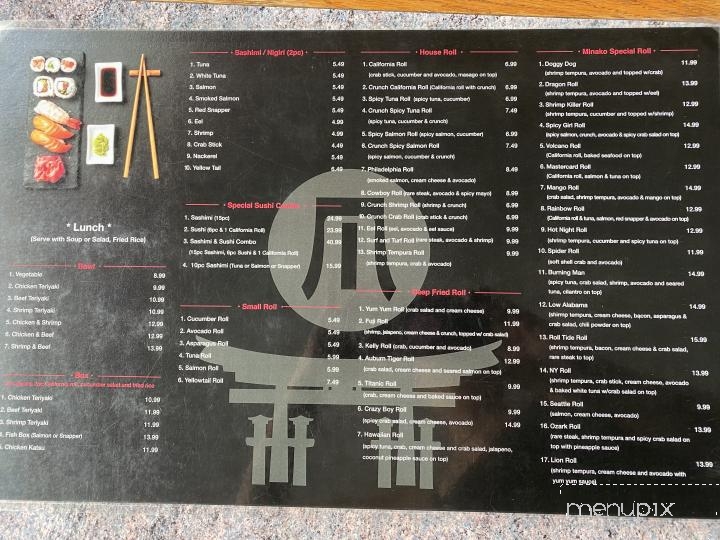 Minako - Ozark, AL menu_pic