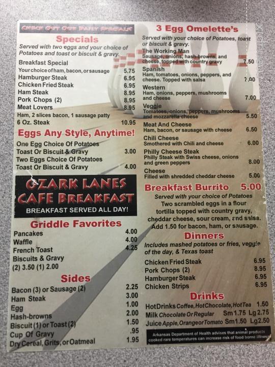 Ozark Lanes Cafe - Fayetteville, AR