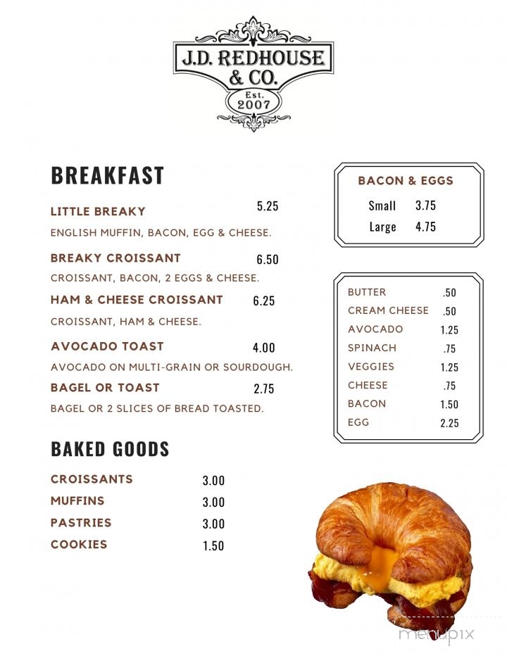 Jd Redhouse & Company - Willits, CA menu_pic