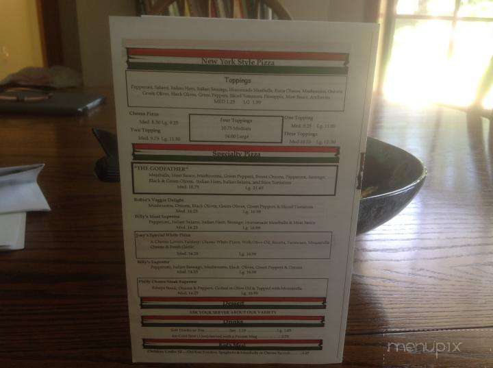 Billy's Italian Restaurant - Vicksburg, MS menu_pic