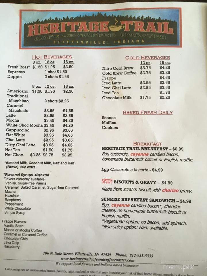 Heritage Trail Cafe and Coffee Roaster - Ellettsville, IN