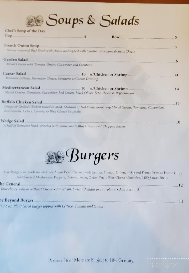 Burgoyne Grille - Ticonderoga, NY menu_pic