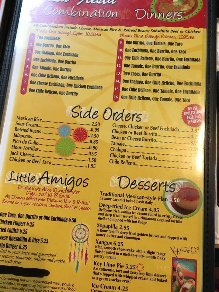 Menu of La Fiesta Grande Restaurante in Natchez, MS 39120