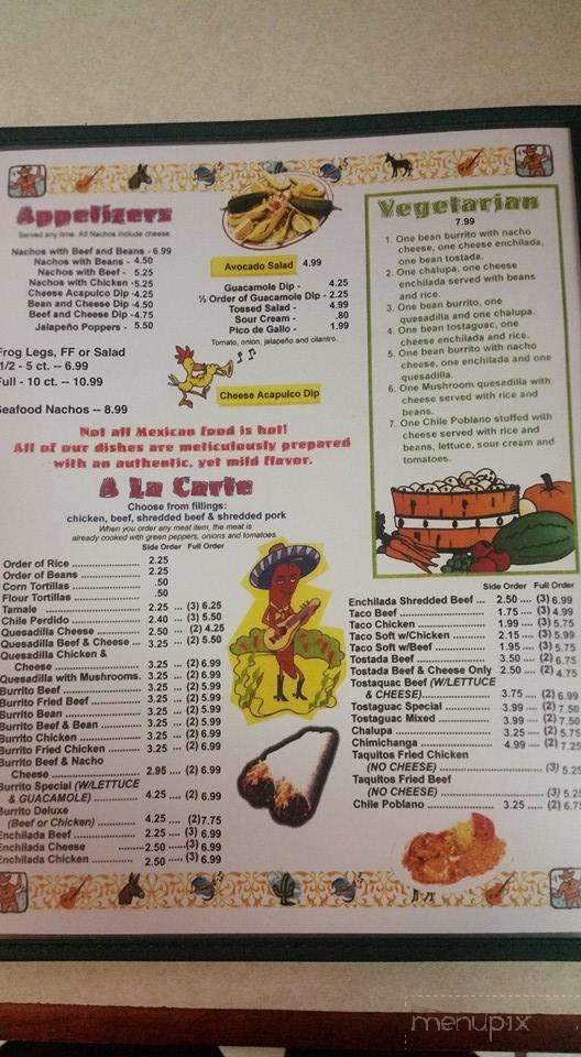 Cinco De Mayo - Carlisle, IN menu_pic