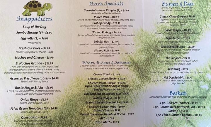 Snapper's Bar and Grill - Factoryville, PA menu_pic
