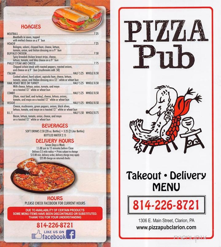 Pizza Pub - Clarion, PA