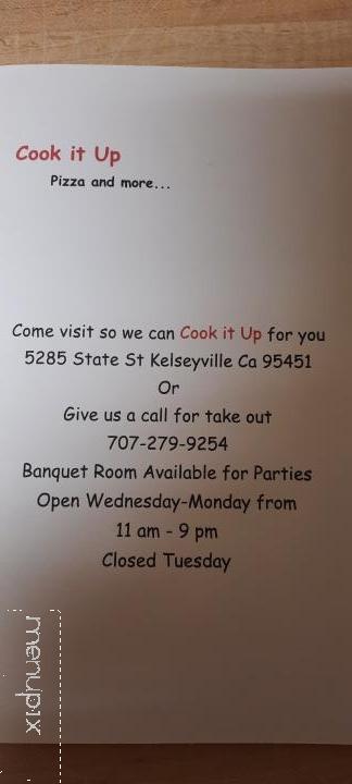Cook It Up - Kelseyville, CA menu_pic